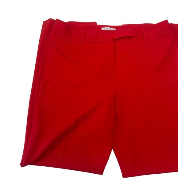 Chaus New York Women Orange Professional Trousers Pant SZ 12 Slim Straight Legs - Picture 12 of 13